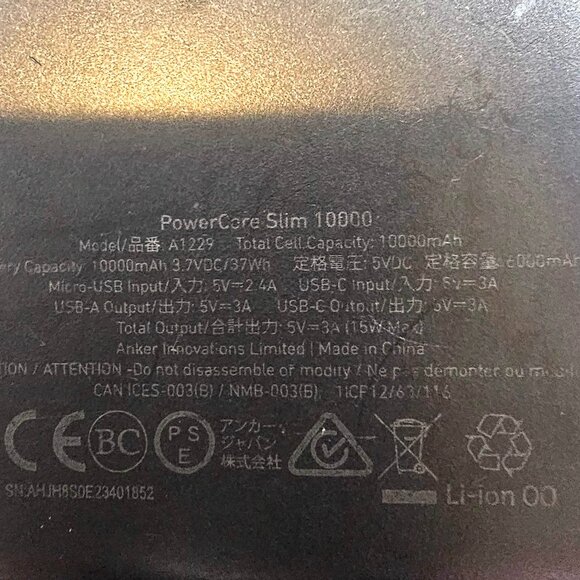Anker PowerCore Slim 10000 mAh Portable Charger Power Bank USB-A & USB-C A1229 - Picture 5 of 7